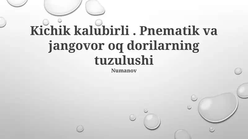 Kichik kalibrli o'q-dorilarning tuzilishi 1