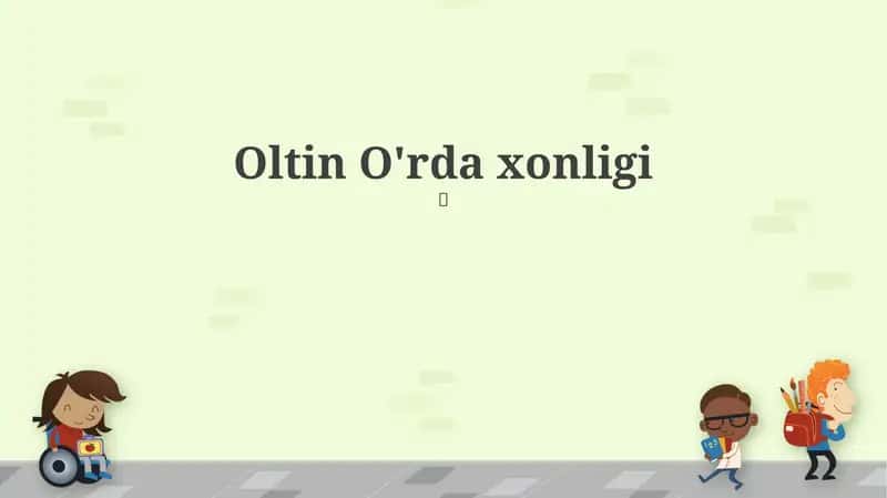 Oltin O'rda xonligi 1