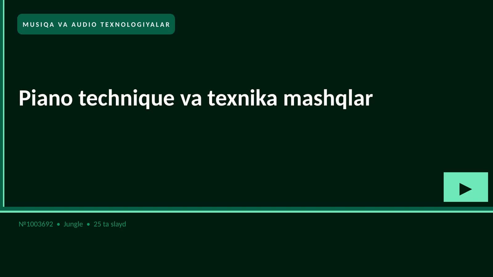 Piano technique va texnika mashqlar 1