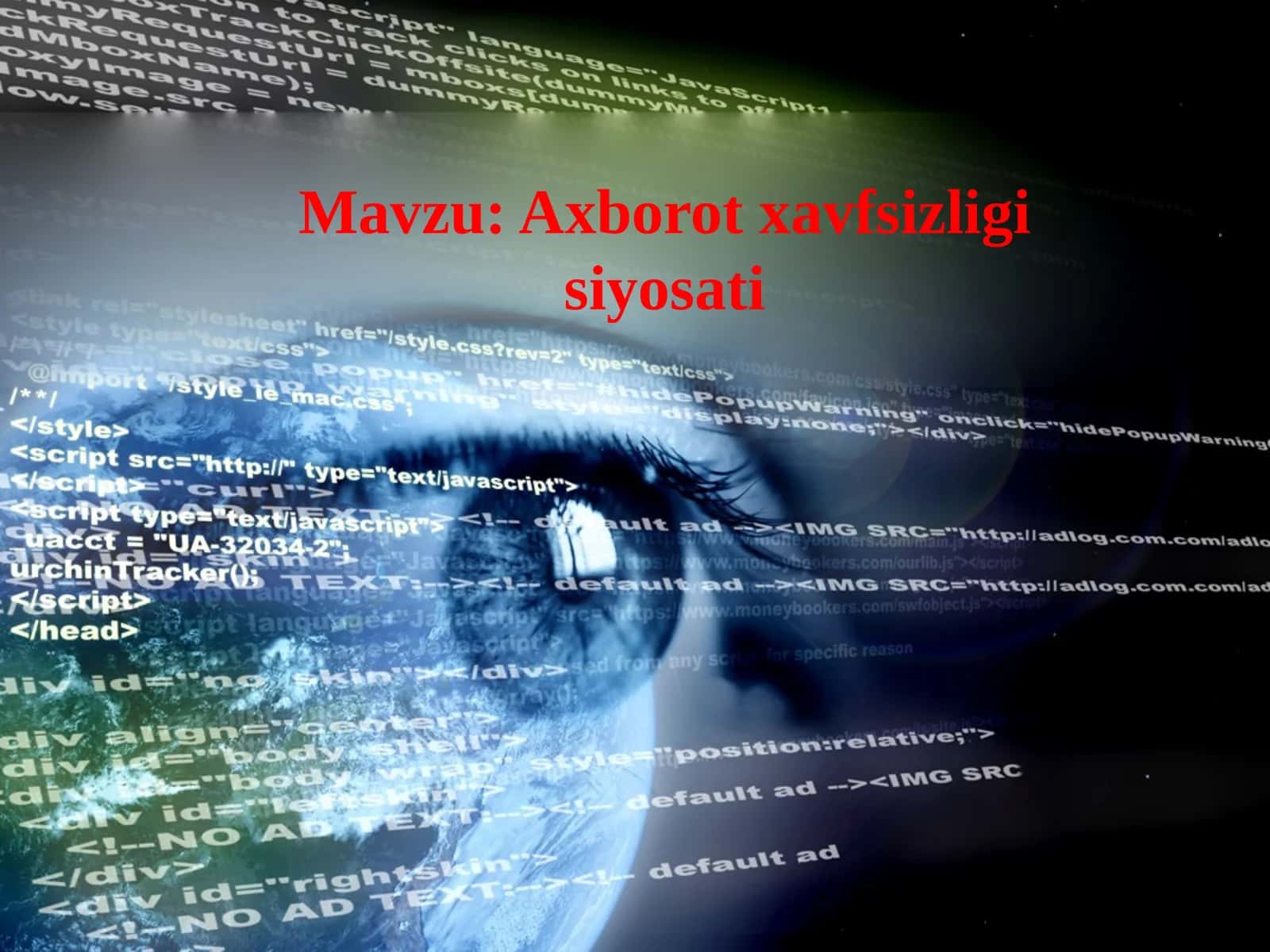Axborot xavfsizligi siyosati 1