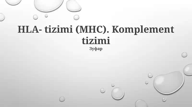 HLA- tizimi (MHC) 1