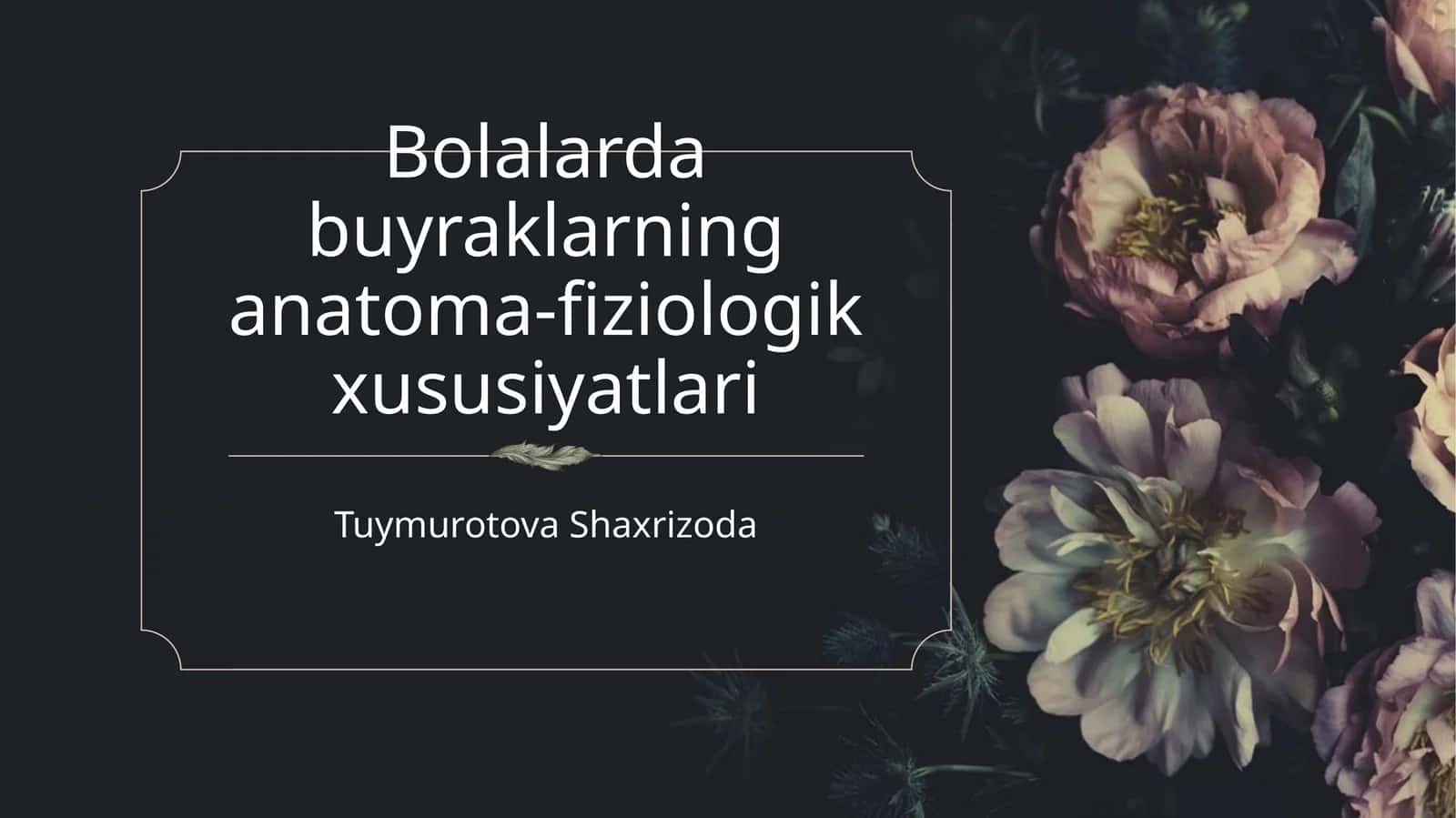 Bolalarda buyrak anatoma fiziologik xususiyatlari 1