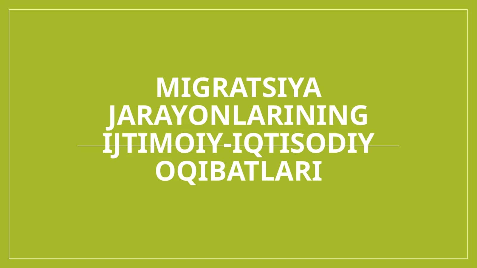 Migratsiya jarayonlarining ijtimoiy-iqtisodiy oqibatlari 1