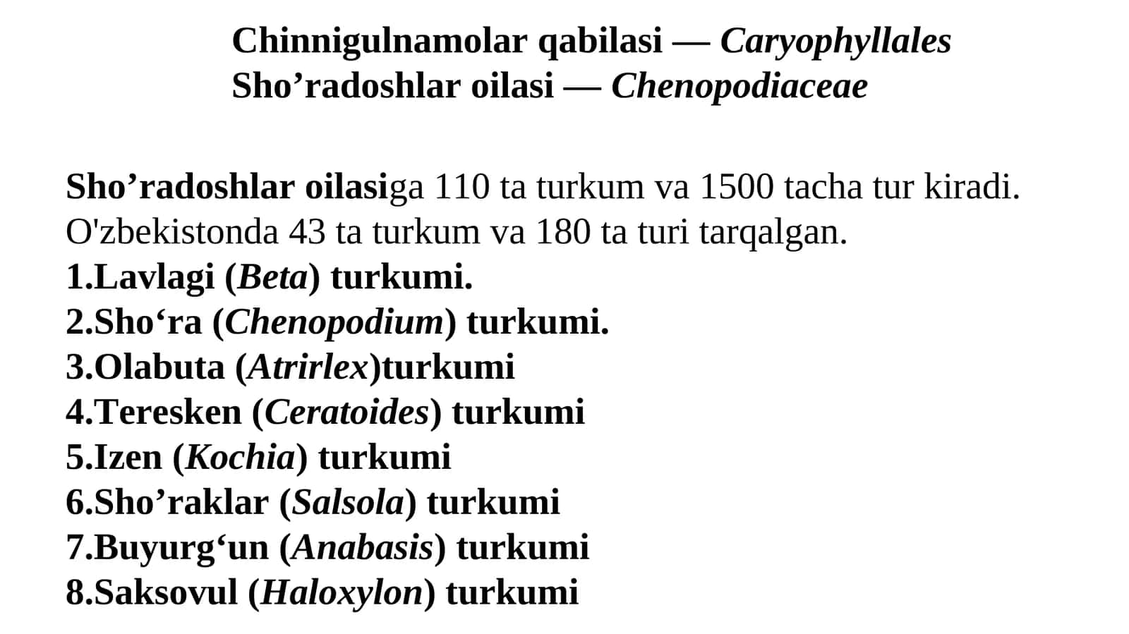 Saksovul (Haloxylon) turkumi 1