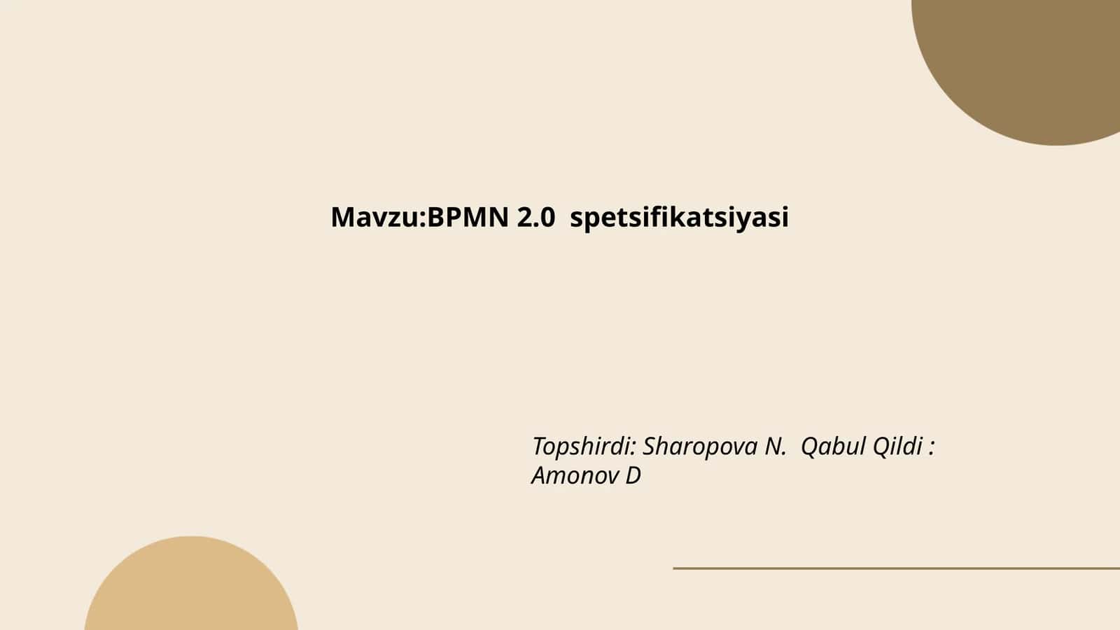 BPMN 2.0 spetsifikatsiyasi 1