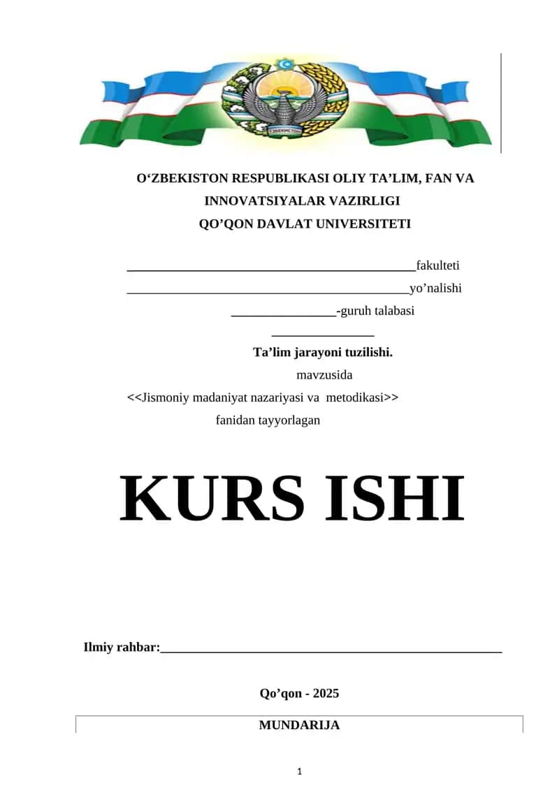 Taʼlim jarayoni tuzilishi 1