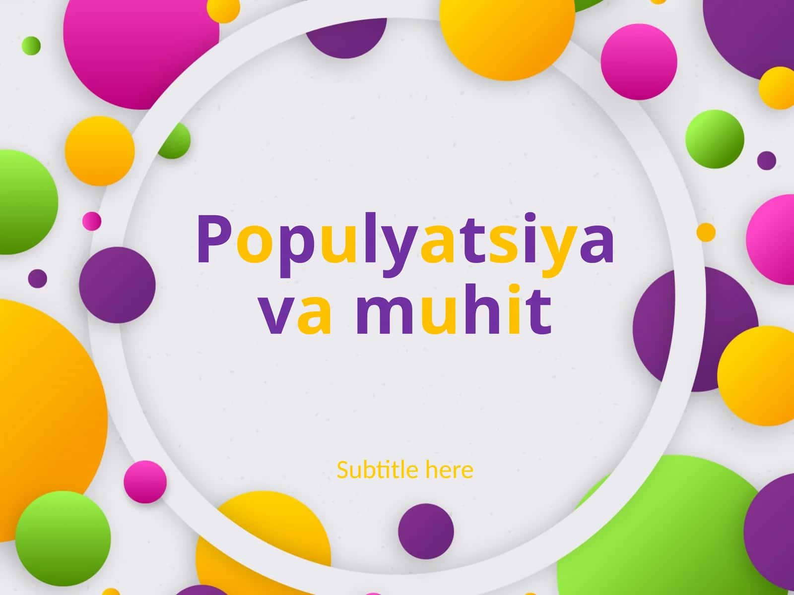 Populyatsiya va muhit 1