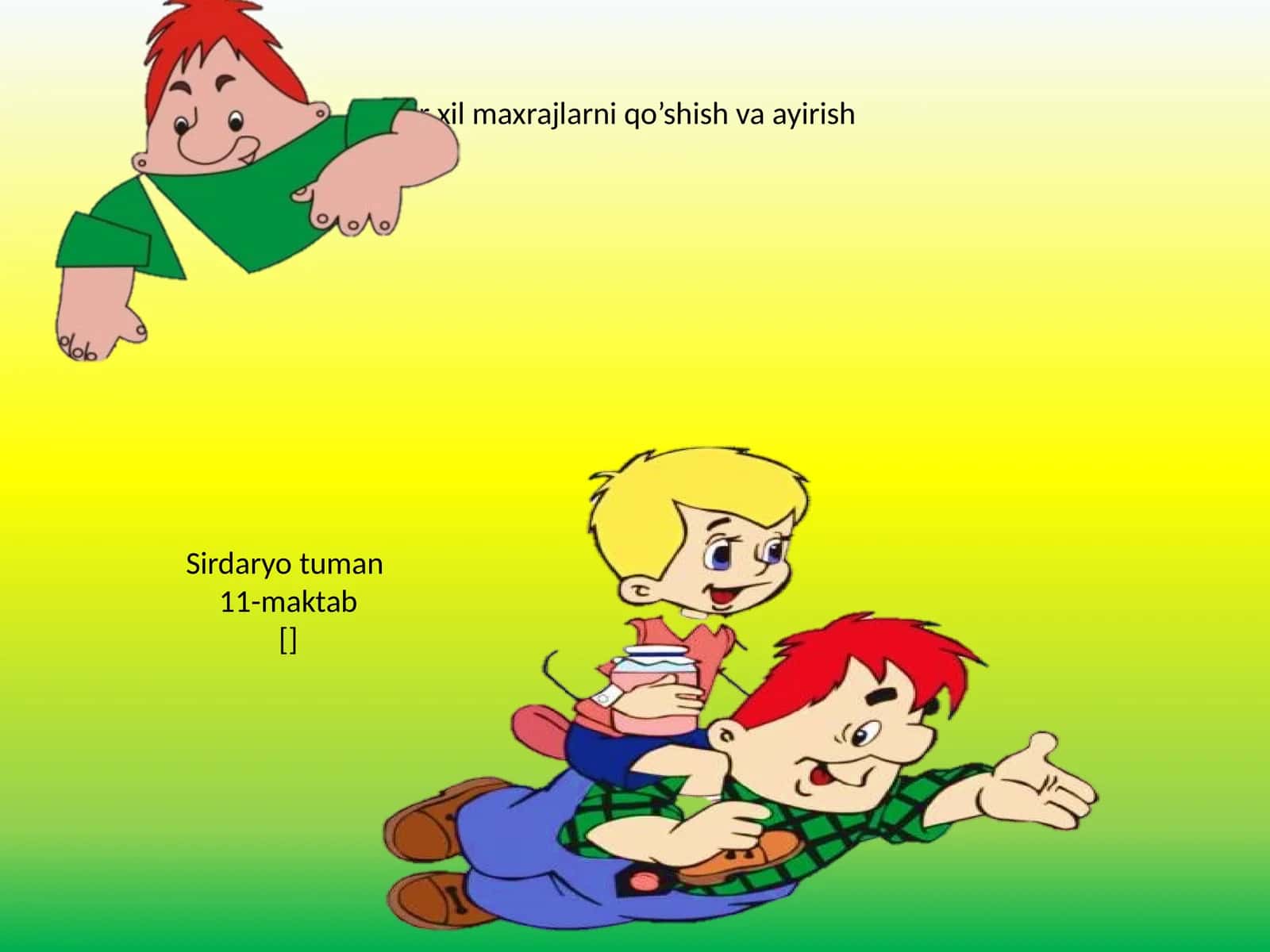 Bir xil maxrajlarni qo’shish va ayirish 1