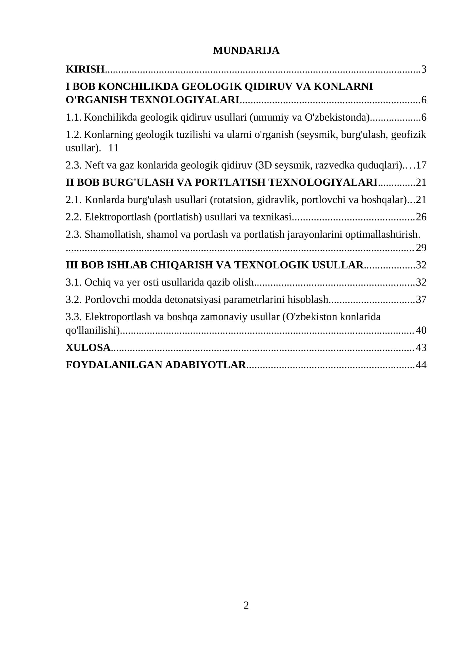 KONCHILIKDA GEOLOGIK QIDIRUV VA KONLARNI O'RGANISH TEXNOLOGIYALARI 1