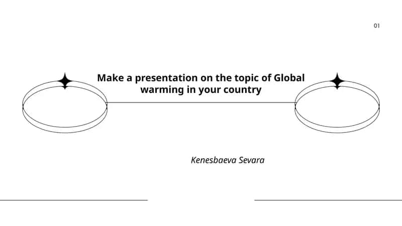 Make a presentation on the topic of Global warming in your country 1