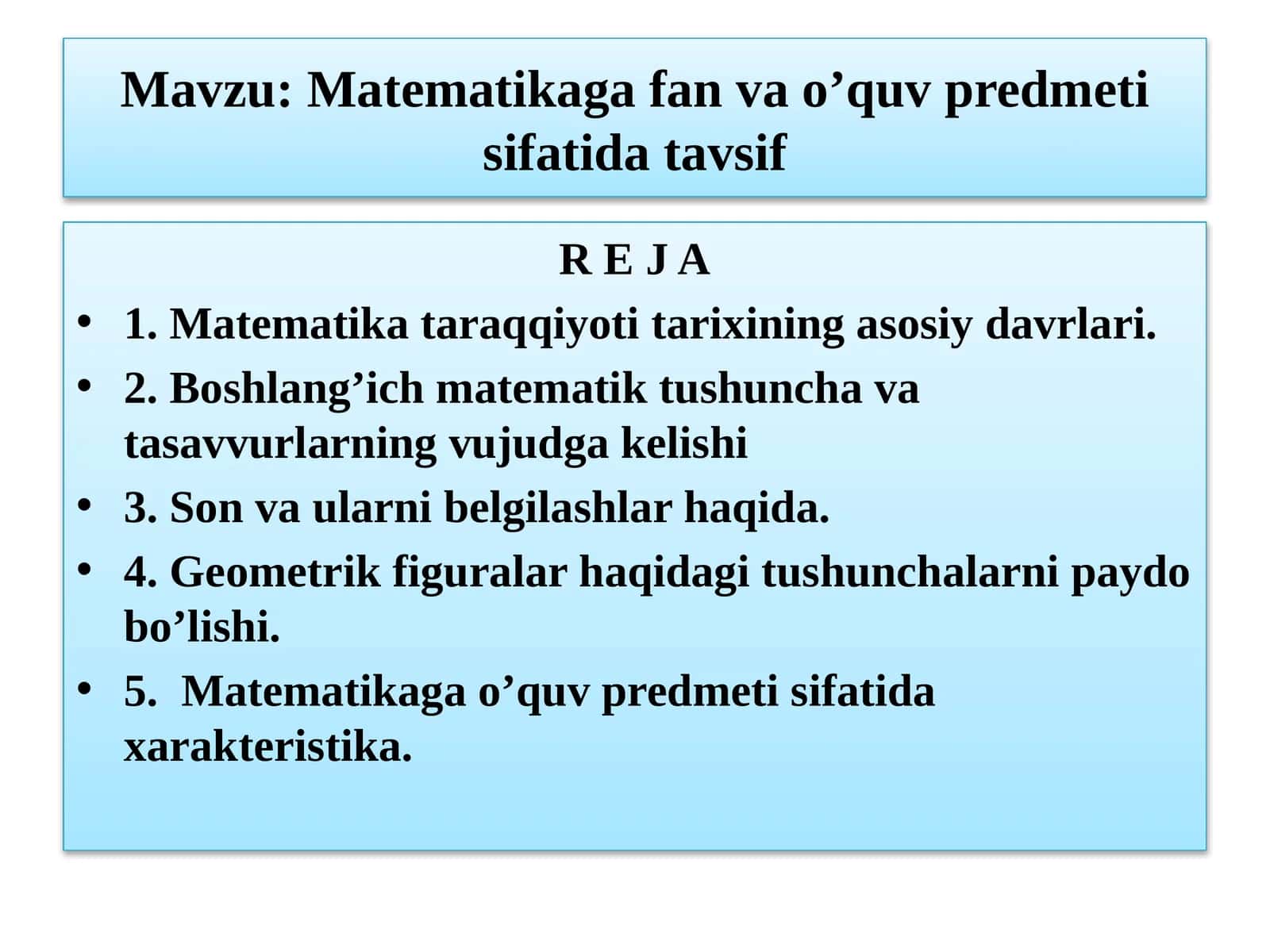Matematikagafanvao’quvpredmetisifatidatavsif 1
