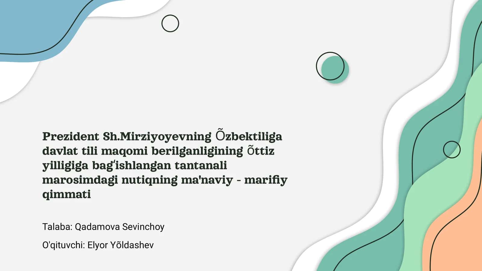 Õzbektiliga davlat tili maqomi 1