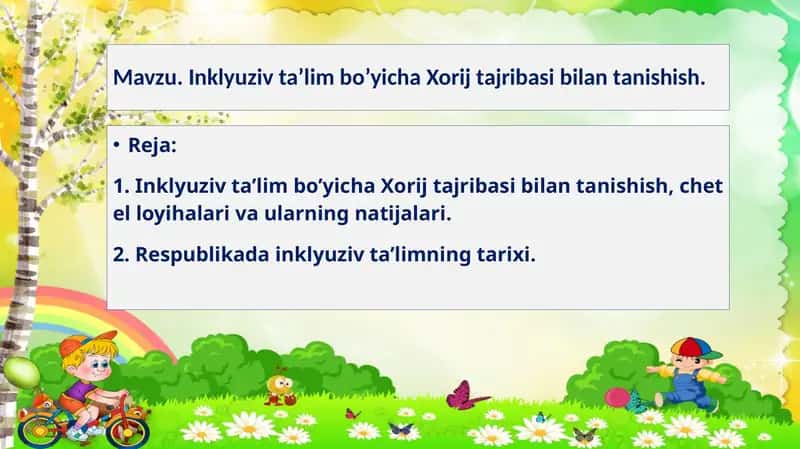 Inklyuziv ta’lim bo’yicha Xorij tajribasi bilan tanishish 1