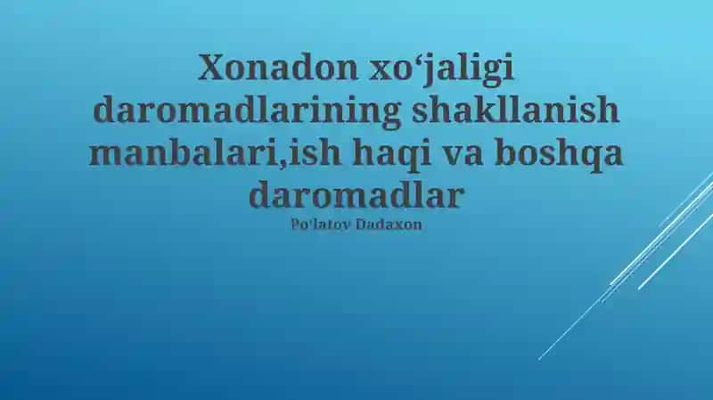 Daromadlarning taqsimlanishi
