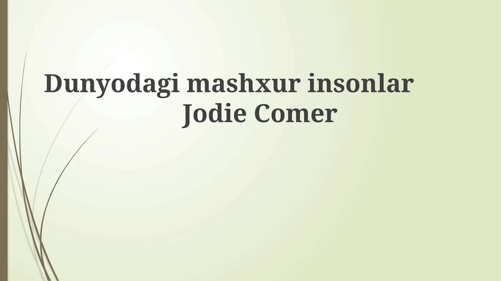 Dunyodagi mashhur insonlar Jodie Comer 1