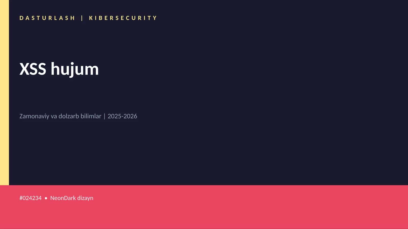 XSS hujum 1
