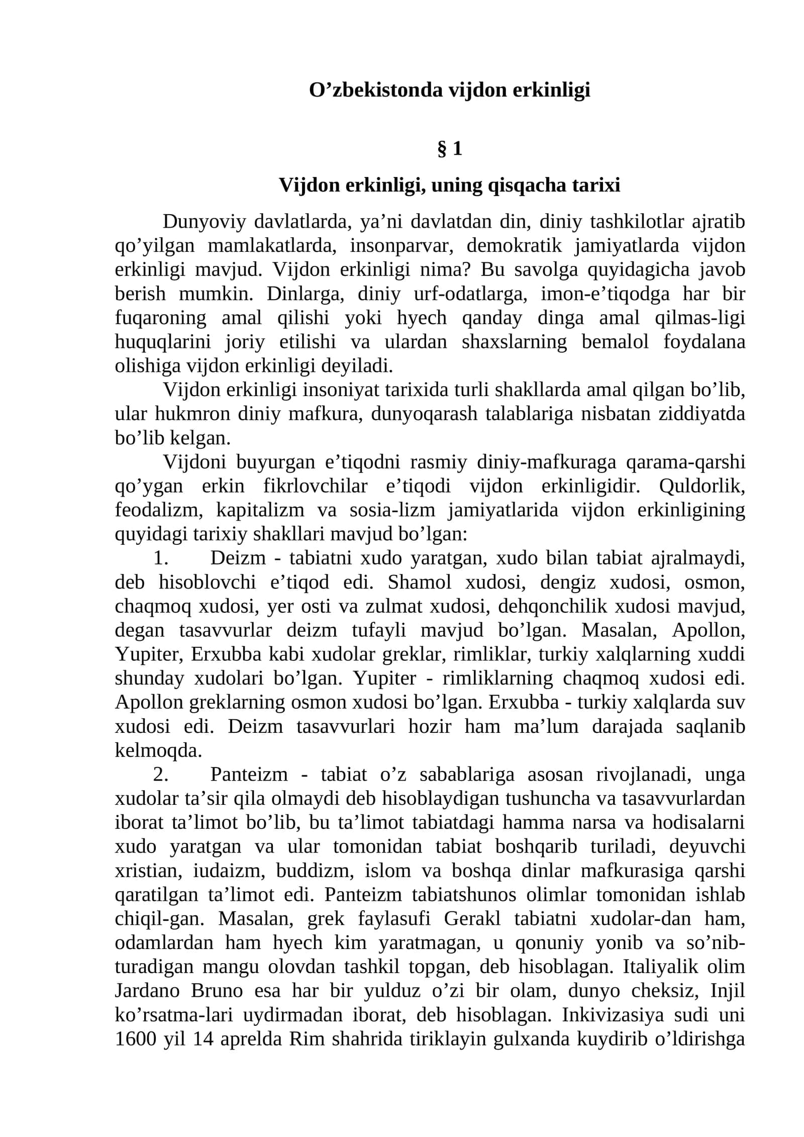 Vijdon erkinligi 1
