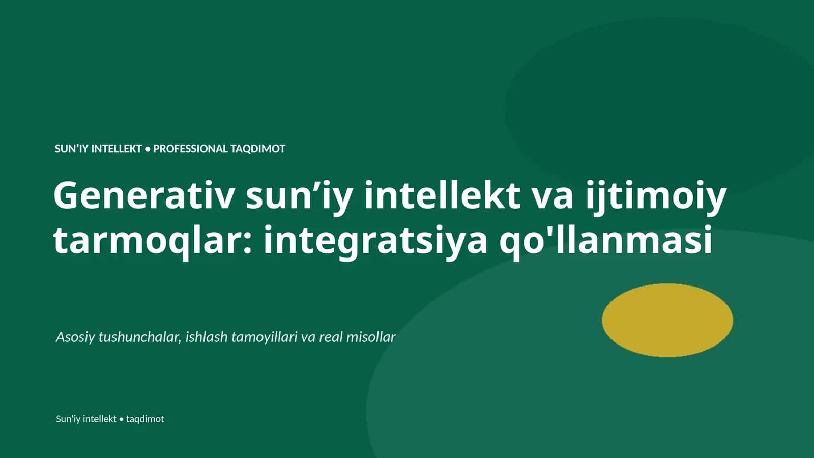 Generativ sunʼiy intellekt va ijtimoiy tarmoqlar: integratsiya qo'llanmasi 1