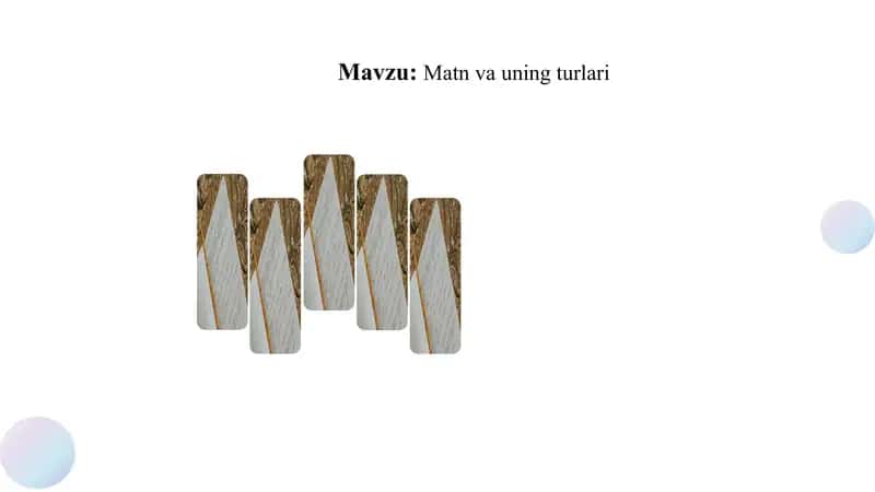 Matn va uning turlari 1