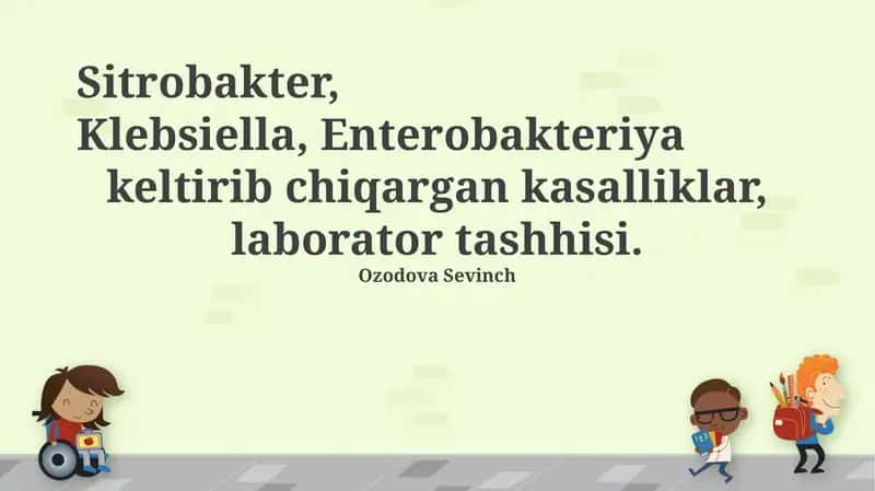 Sitrobakter, Klebsiella, Enterobakteriya 1