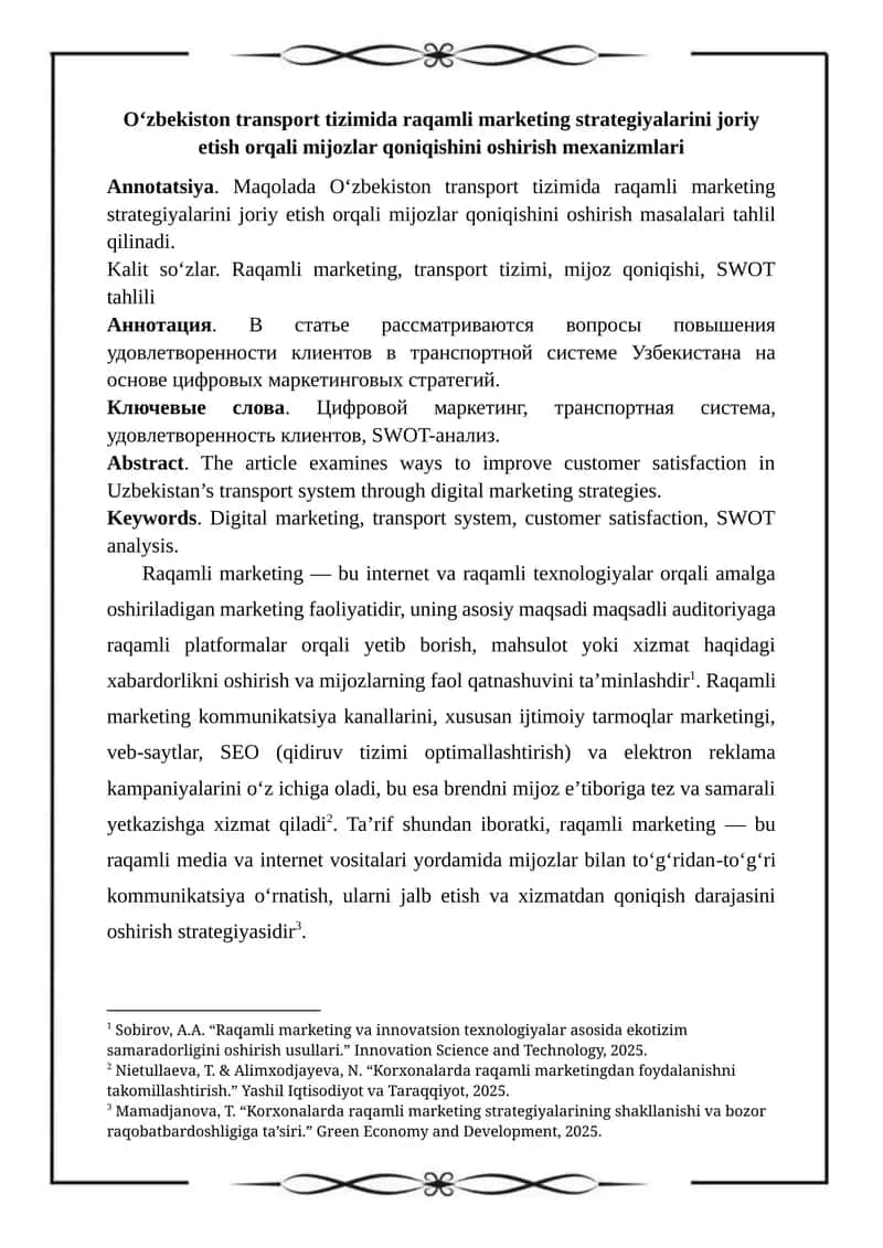 Raqamli marketing strategiyalari 1