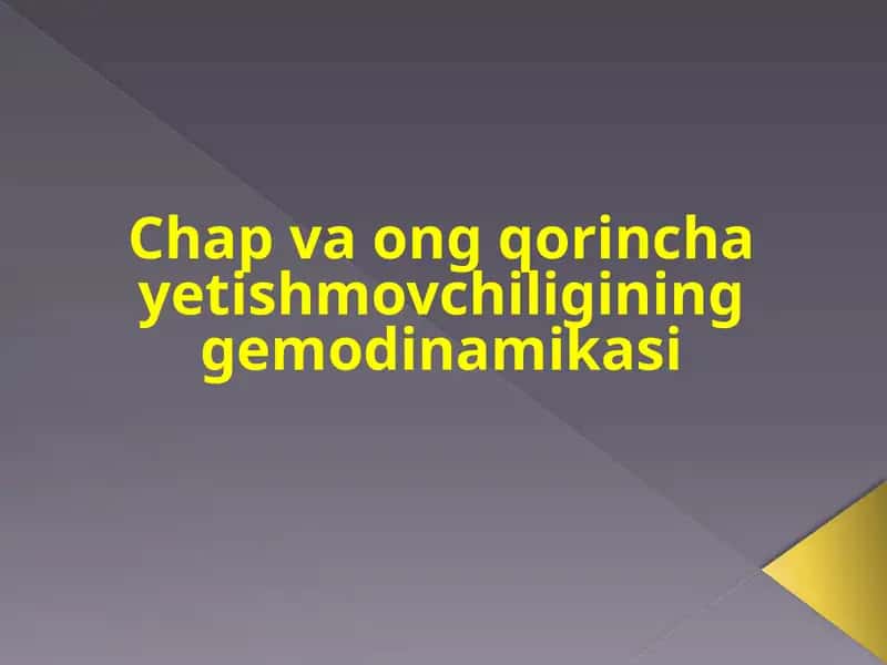 O'ng qorincha yurak etishmovchiligi diagnostikasi 1