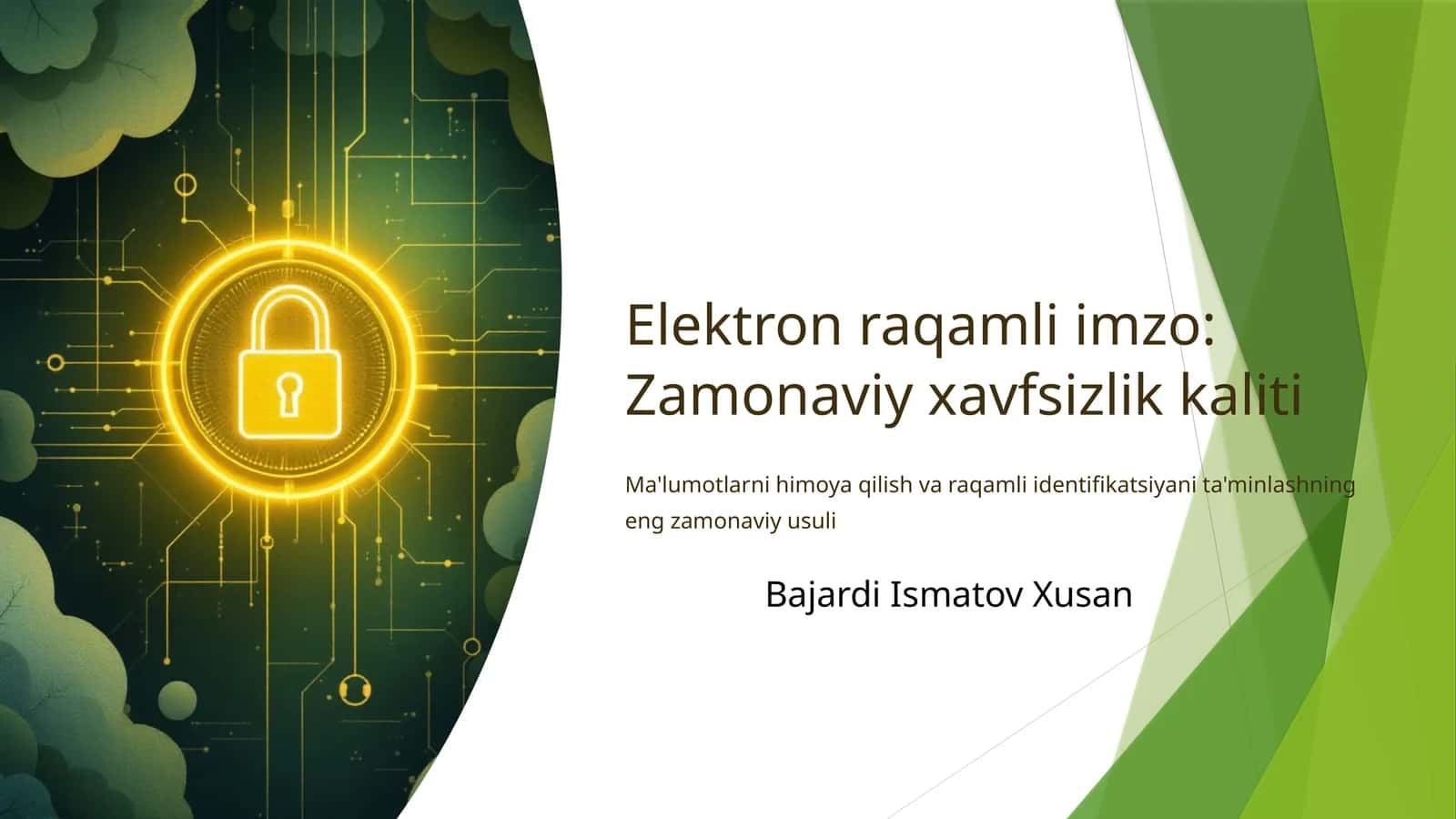 Elektron raqamli imzo: Zamonaviy xavfsizlik kaliti 1