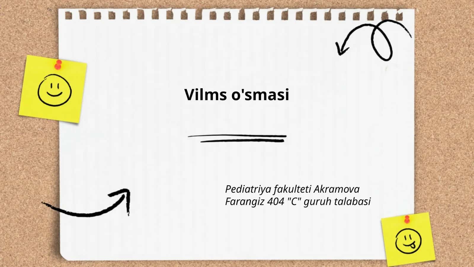 Vilms o'smasi 1