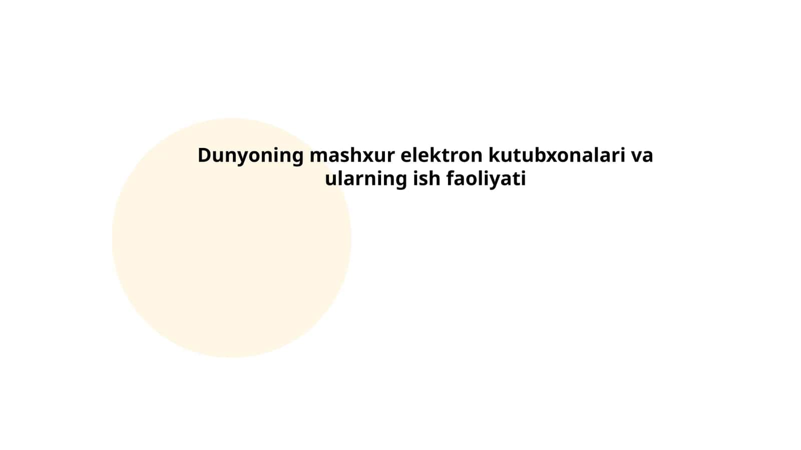 Dunyoning mashxur elektron kutubxonalari va ularning ish faoliyati 1