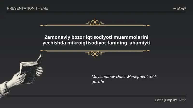 Mikroiqtisodiyot fanining ahamiyati 1