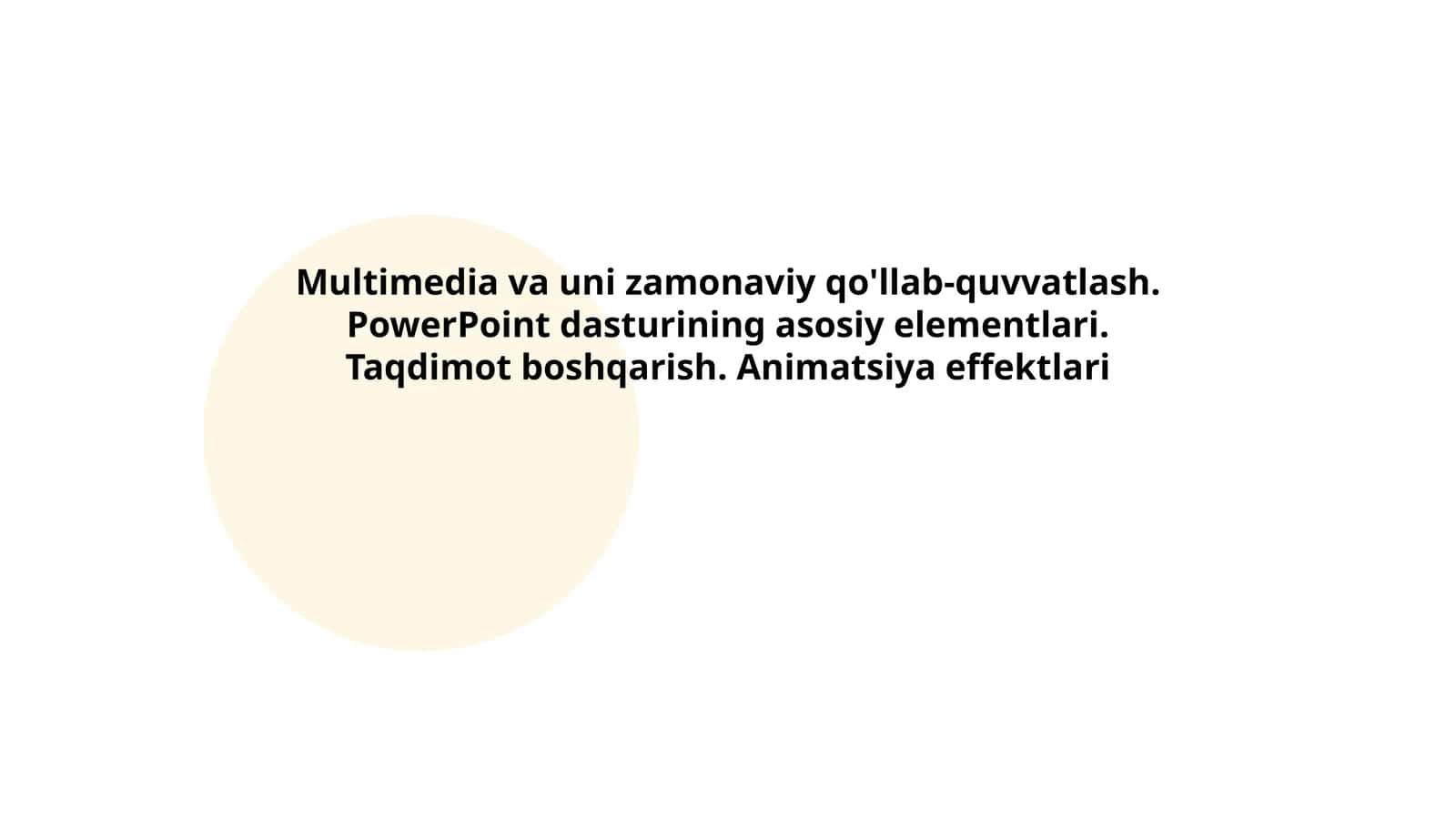 PowerPoint dasturi 1