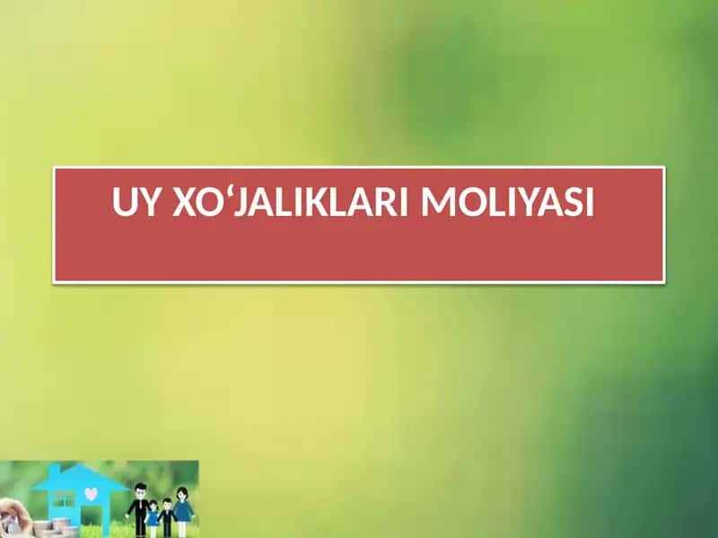 UY XO‘JALIKLARI MOLIYASI 1