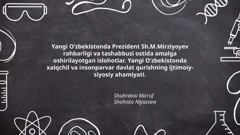 Yangi O‘zbekistonda Prezident Sh.M.Mirziyoyev rahbarligi 1