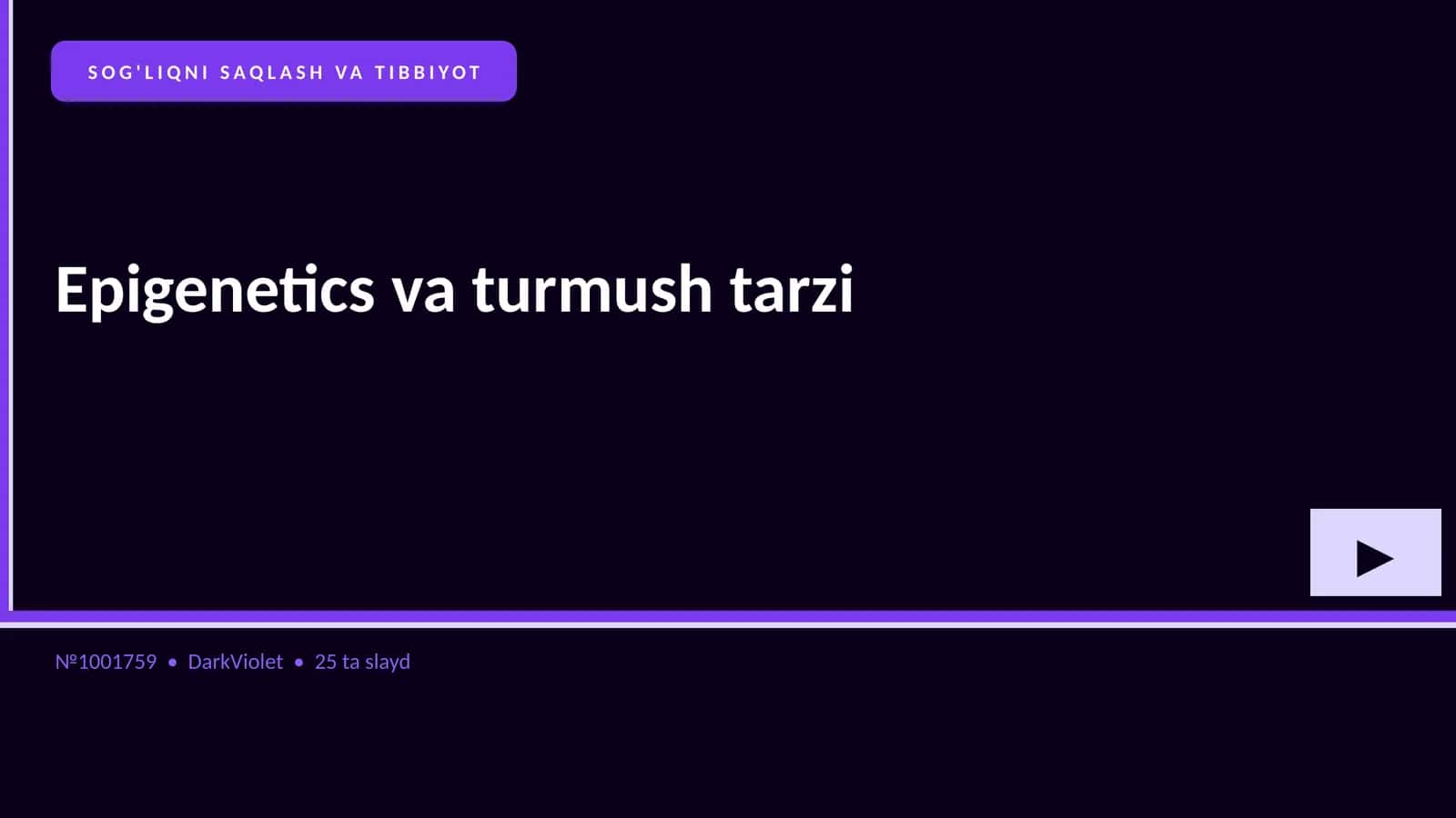 Epigenetics va turmush tarzi 1