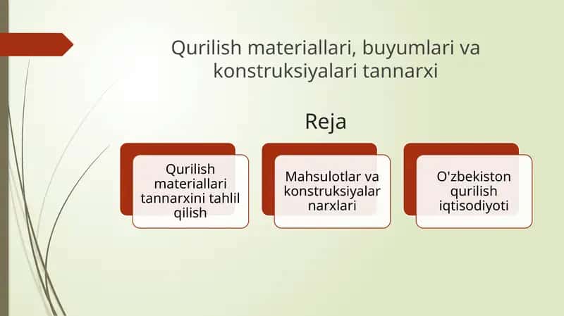 Qurilish materiallari, buyumlari va konstruksiyalari tannarxi 1