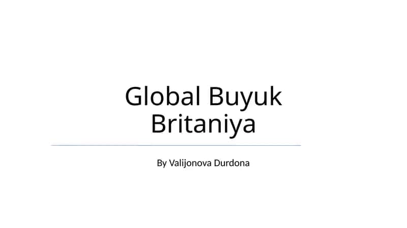Global Buyuk Britaniya 1