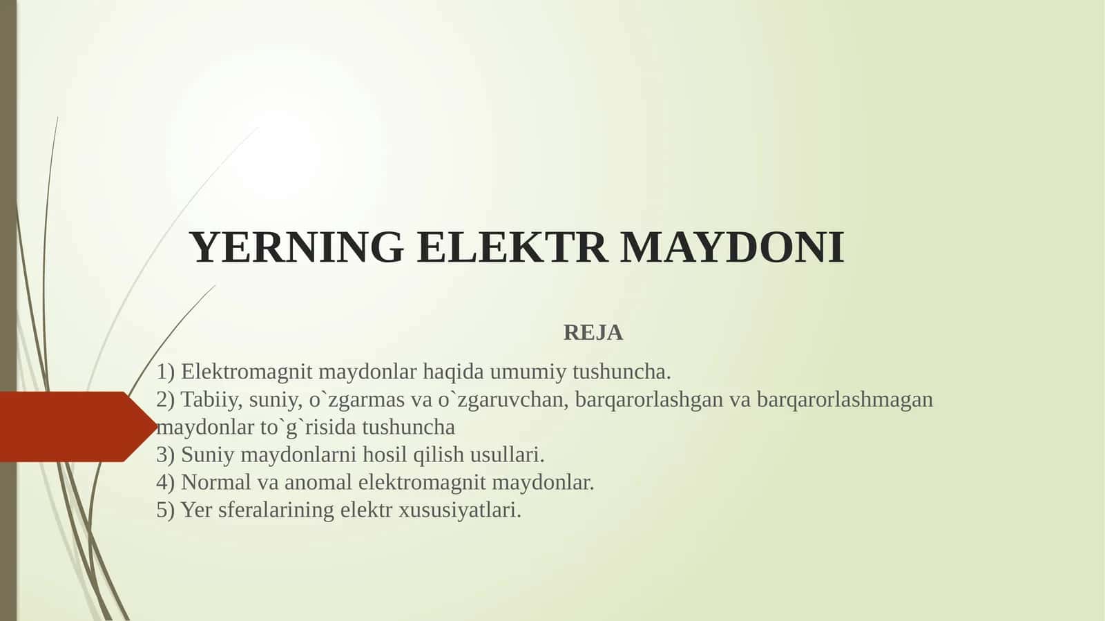YERNING ELEKTR MAYDONI 1