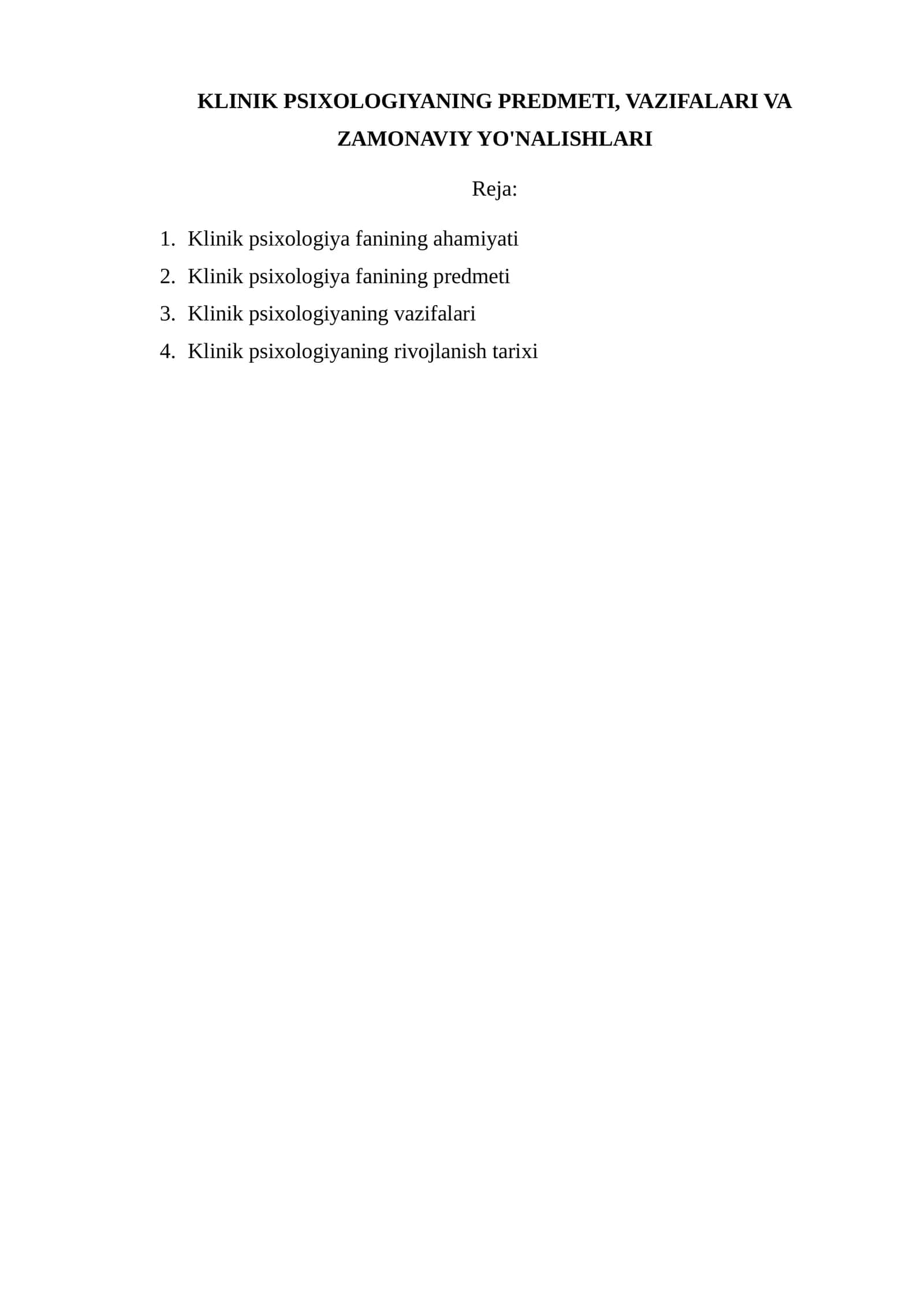 Klinik psixologiyadan maqolalar to'plami 1