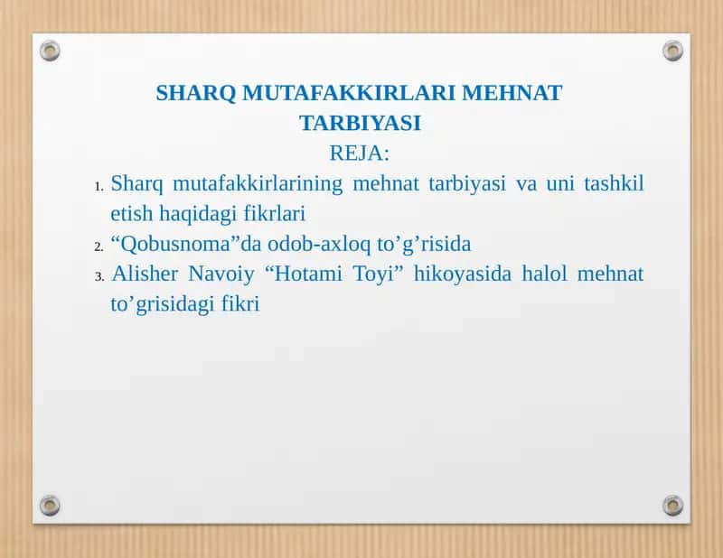 Sharq MutaFakkirlari Mehnat Tarbiyasi 1