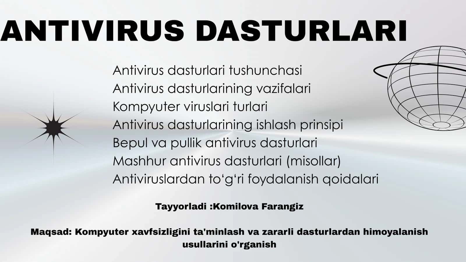 ANTIVIRUS DASTURLARI 1