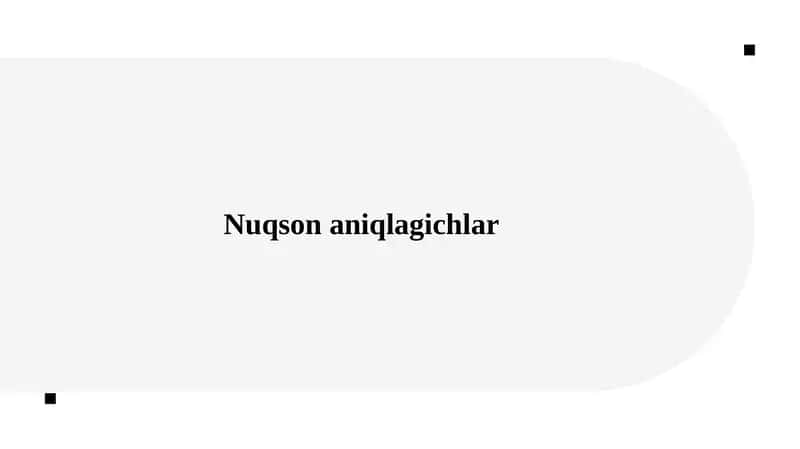 Nuqson aniqlagichlar 1