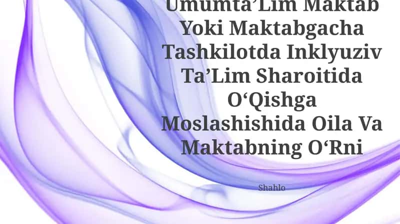 Inklyuziv Ta'lim 1