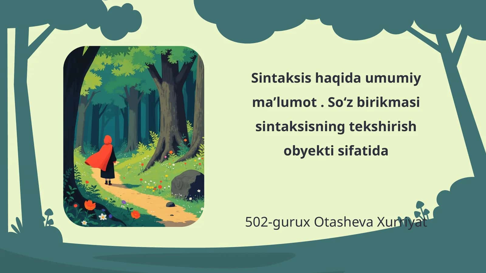 Sintaksis haqida umumiy maʼlumot. Soʻz birikmasi sintaksisning tekshirish obyekti sifatida 1