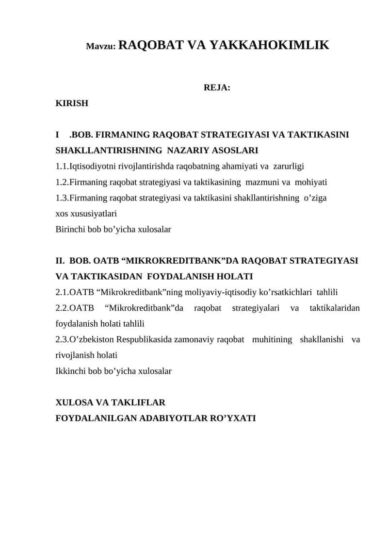 RAQOBAT VA YAKKAHOKIMLIK 1