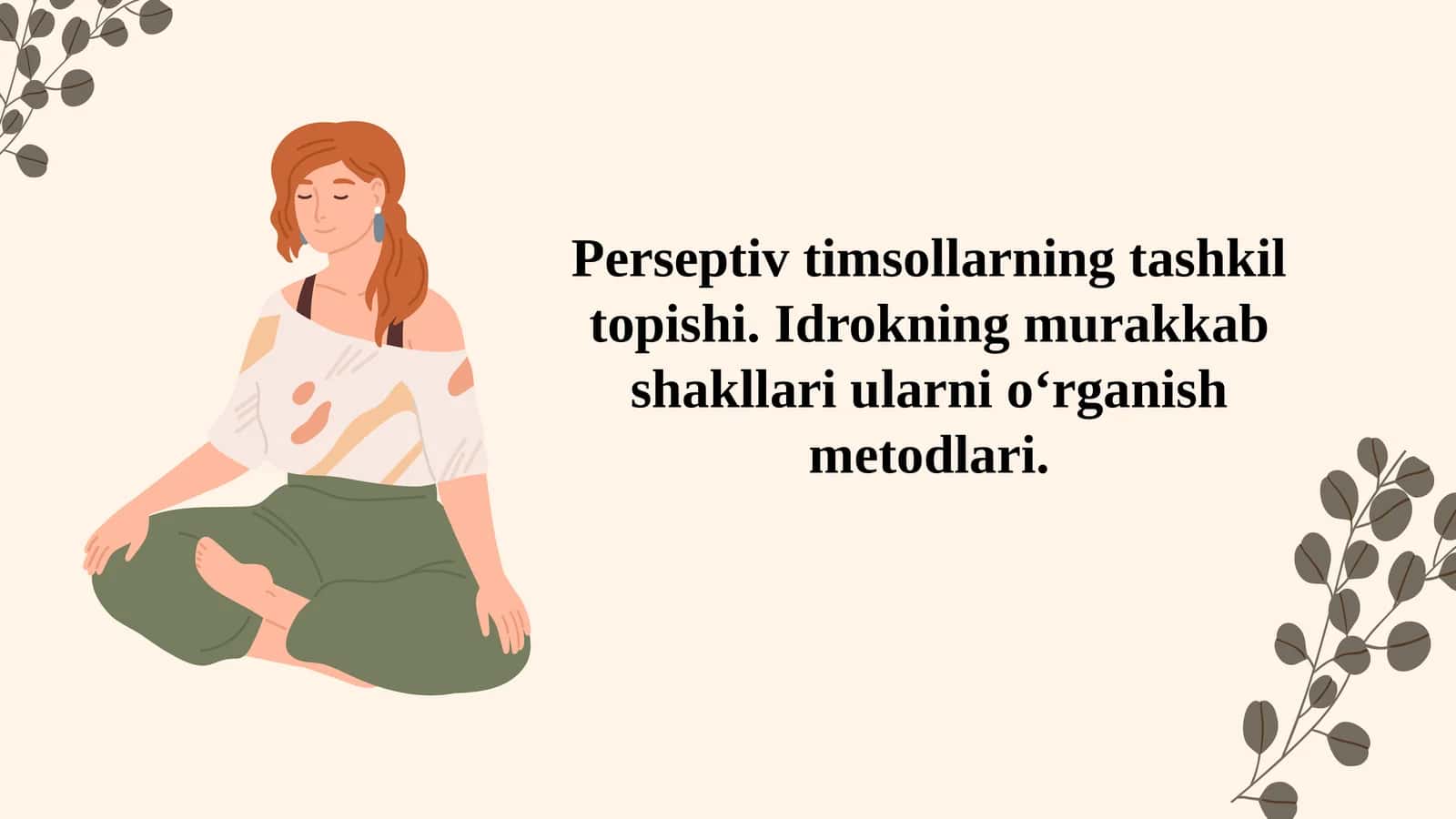 Perseptiv timsollar tashkil topishi 1