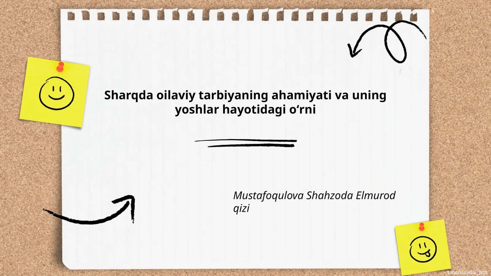 Sharqda oilaviy tarbiyaning ahamiyati va uning yoshlar hayotidagi oʻrni 1