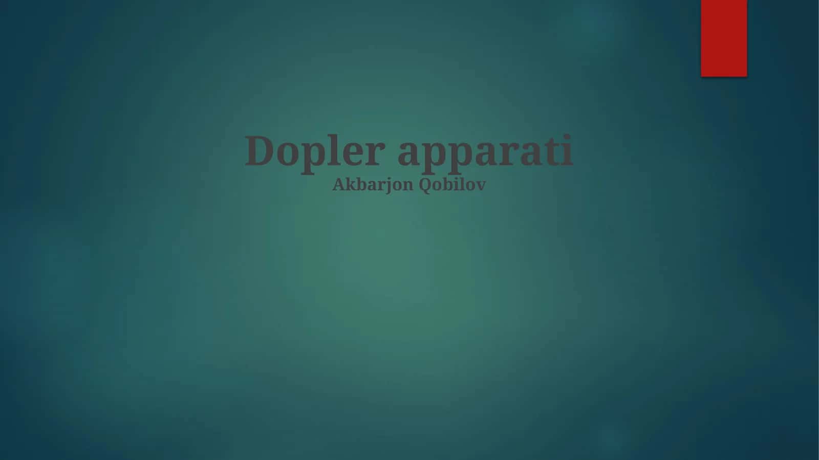 Dopler apparati 1