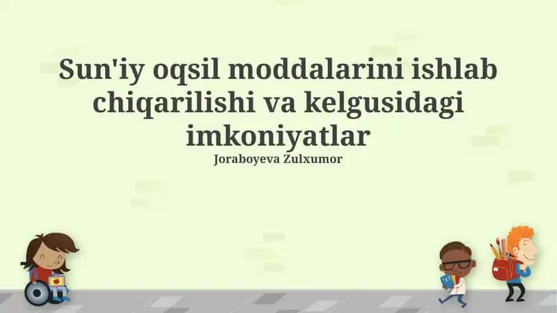 Sun'iy oqsil moddalarini ishlab chiqarilishi va kelgusidagi imkoniyatlar 1