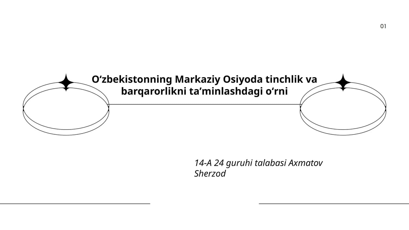 Oʻzbekistonning Markaziy Osiyoda tinchlik va barqarorlikni taʼminlashdagi oʻrni 1