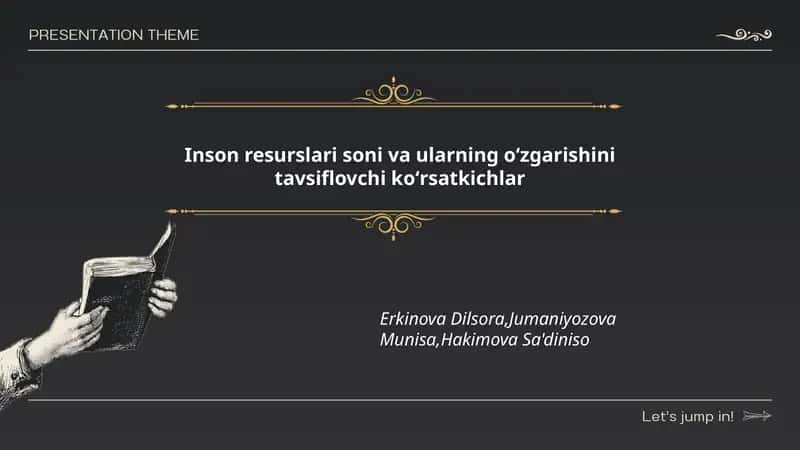 Inson resurslari soni va ularning oʻzgarishini tavsiflovchi koʻrsatkichlar 1